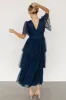Starlet Tiered Maxi Dress | Midnight Blue sold by Baltic Born
