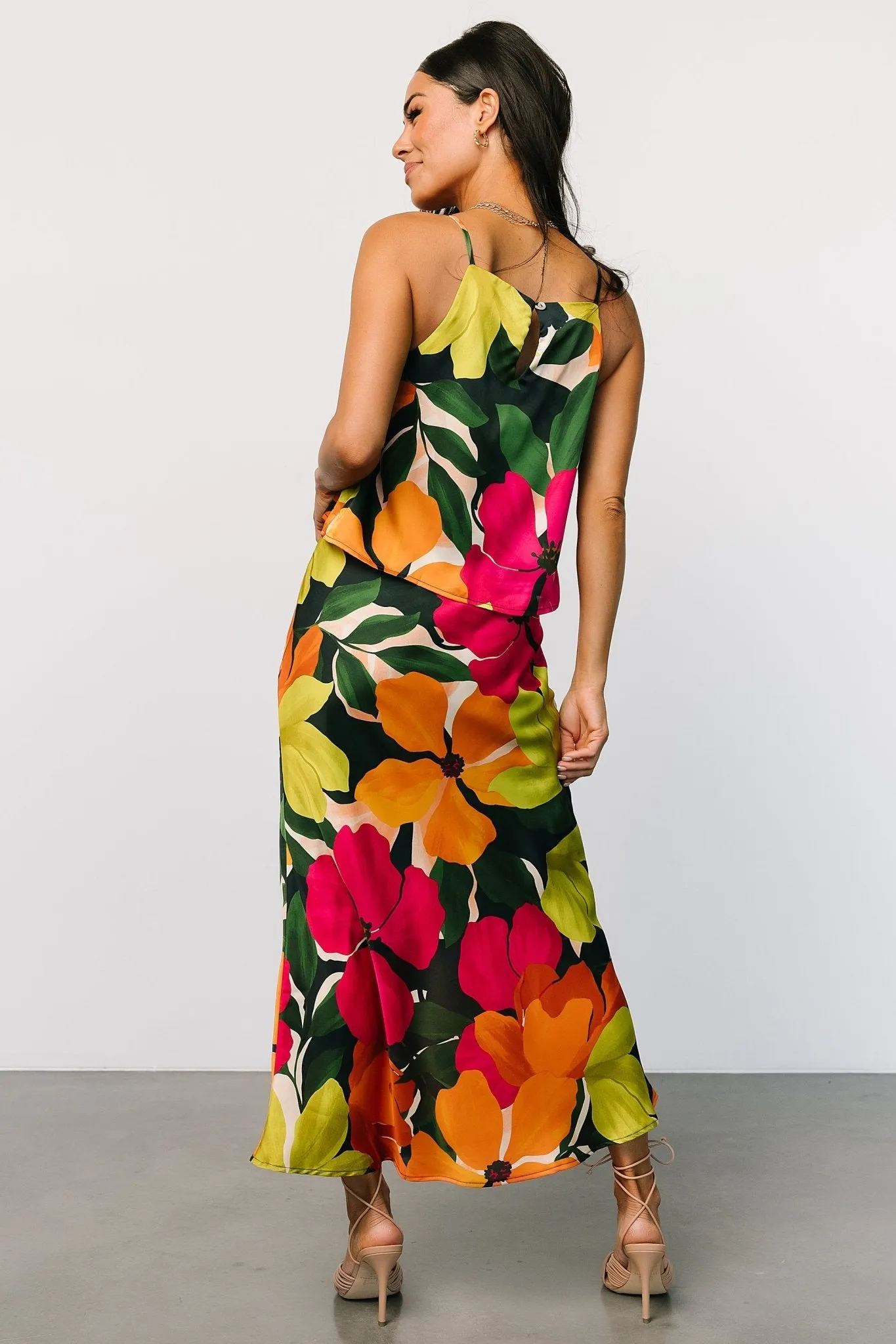 Leland Satin Skirt | Multi Floral sold by Baltic Born product image thumbnail 4