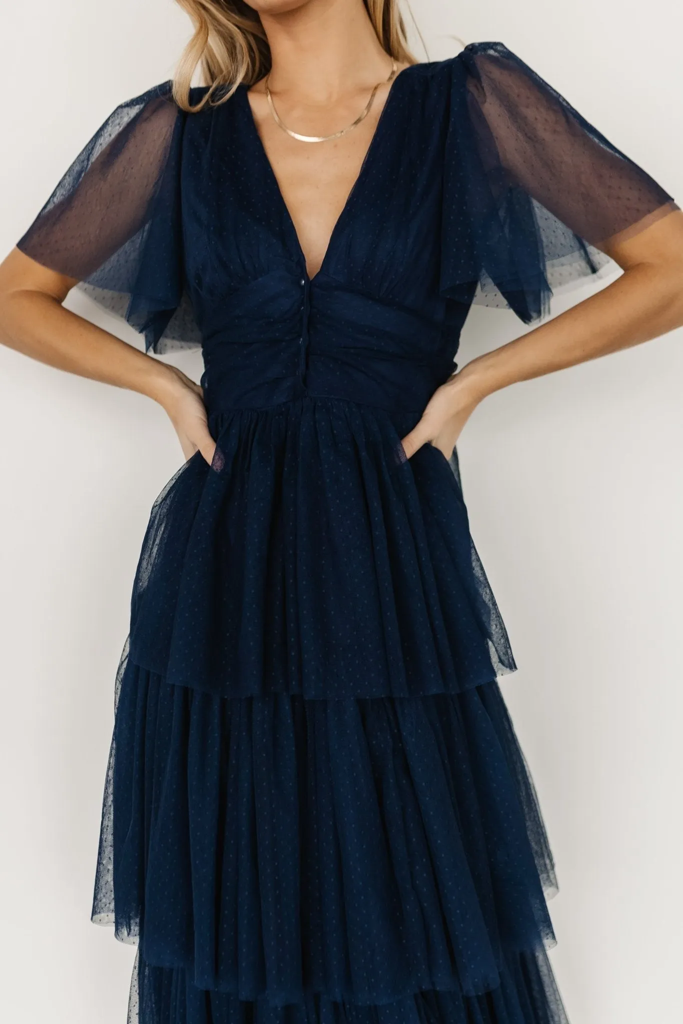 Starlet Tiered Maxi Dress | Midnight Blue sold by Baltic Born product image thumbnail 2