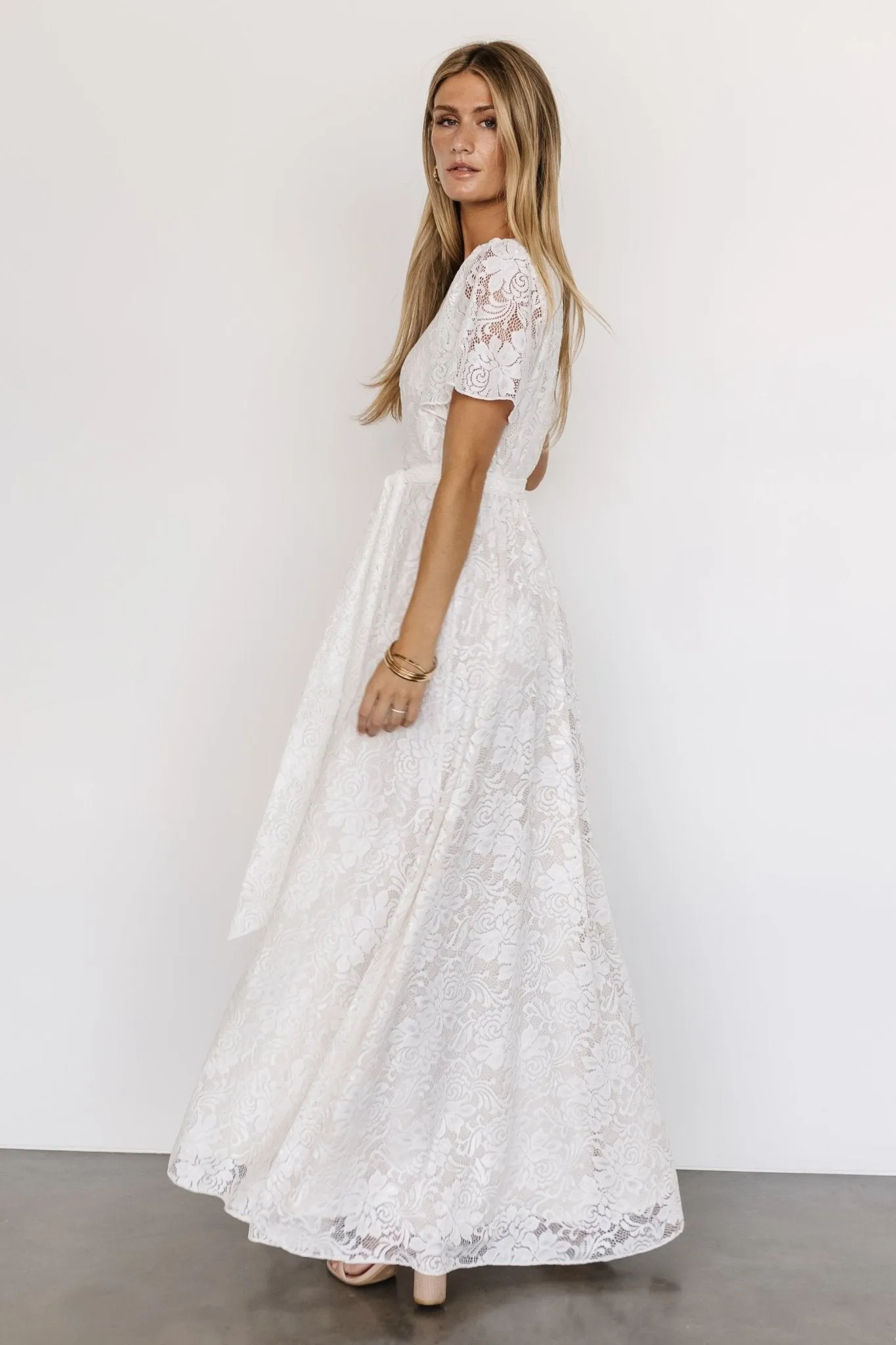 Claudia Lace Maxi Dress | Off White sold by Baltic Born product image thumbnail 4