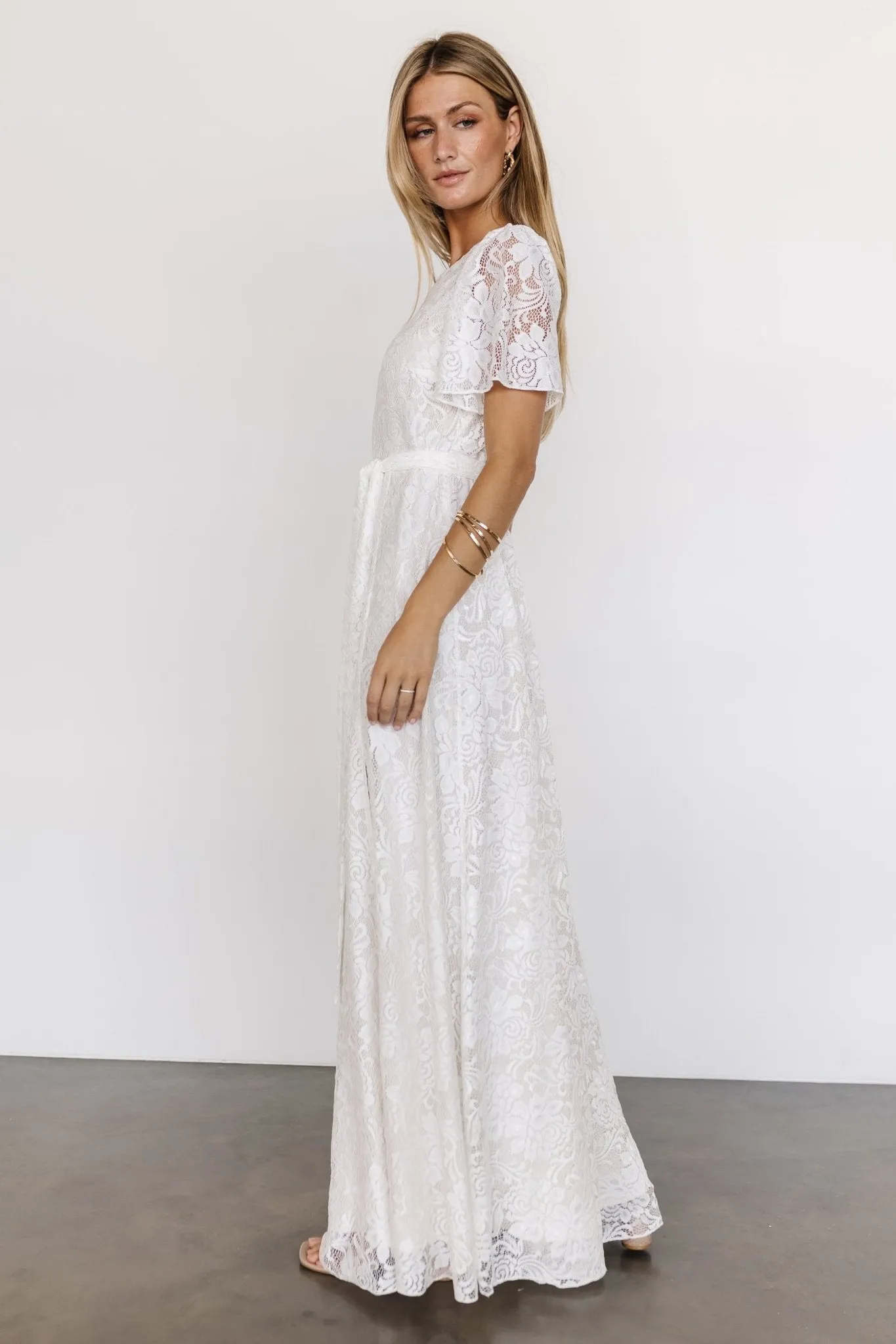 Claudia Lace Maxi Dress | Off White sold by Baltic Born product image thumbnail 3
