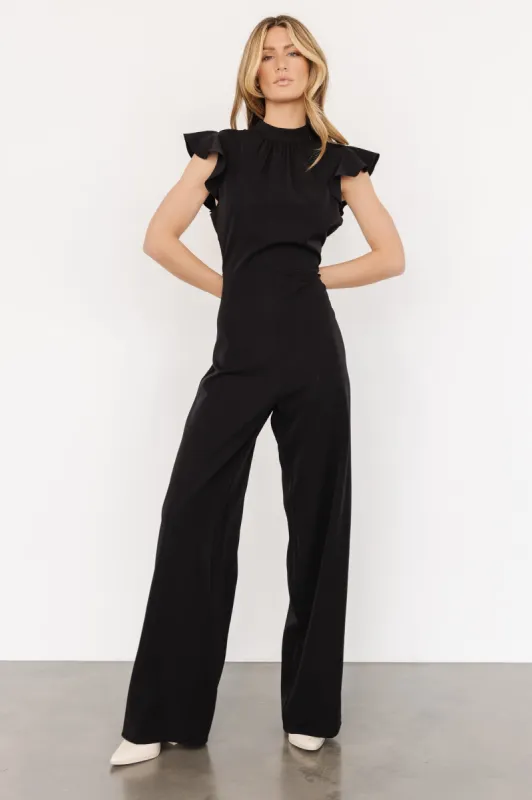 Tana Mock Neck Jumpsuit | Black sold by Baltic Born
