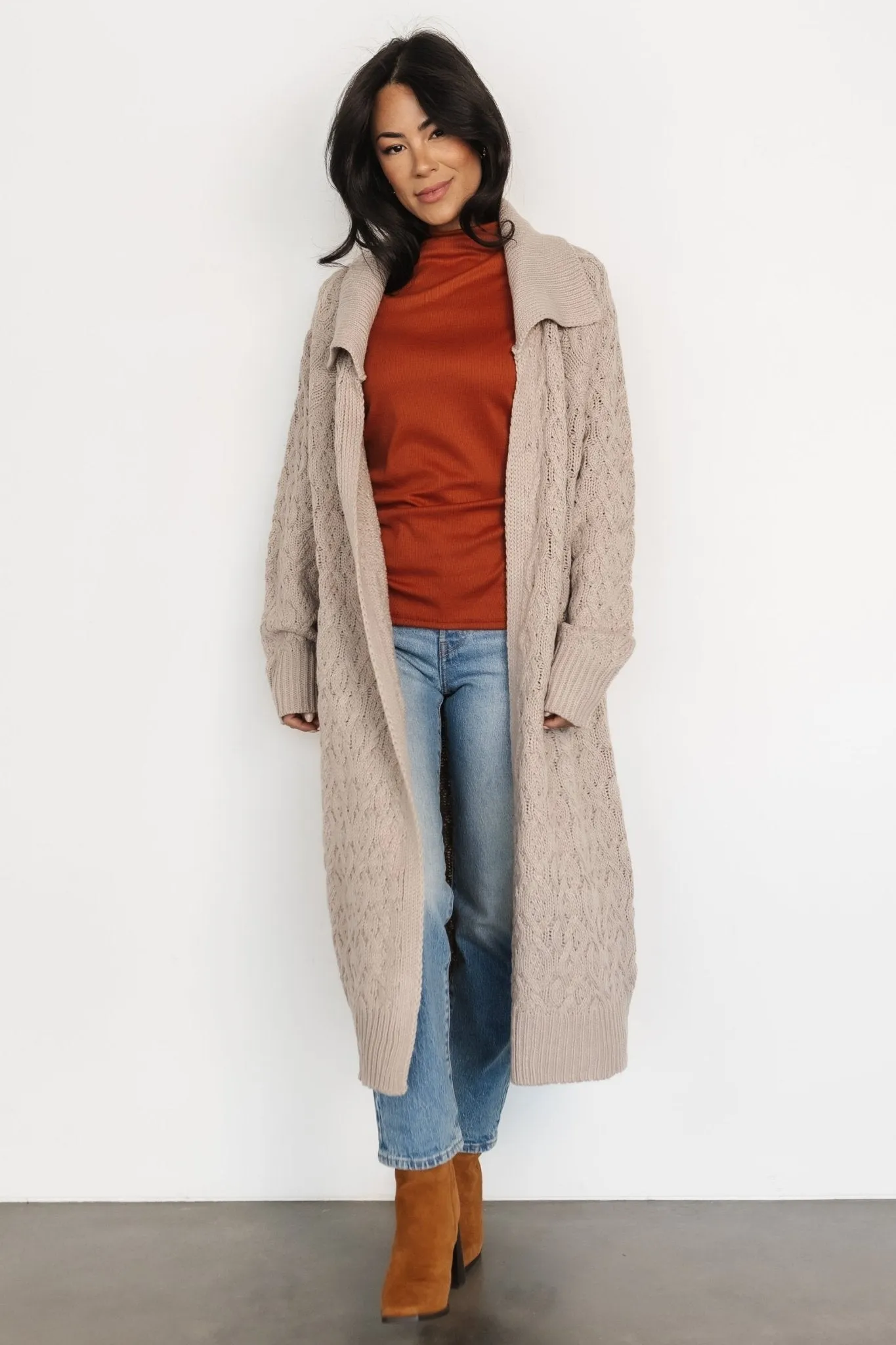 Oakley Long Cardigan | Oatmeal sold by Baltic Born product image thumbnail 5