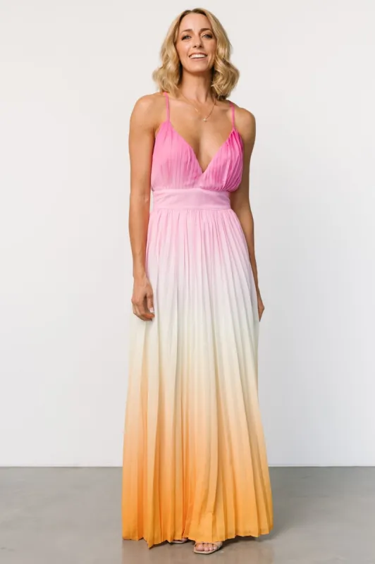Ammiras Maxi Dress | Pink Ombre sold by Baltic Born