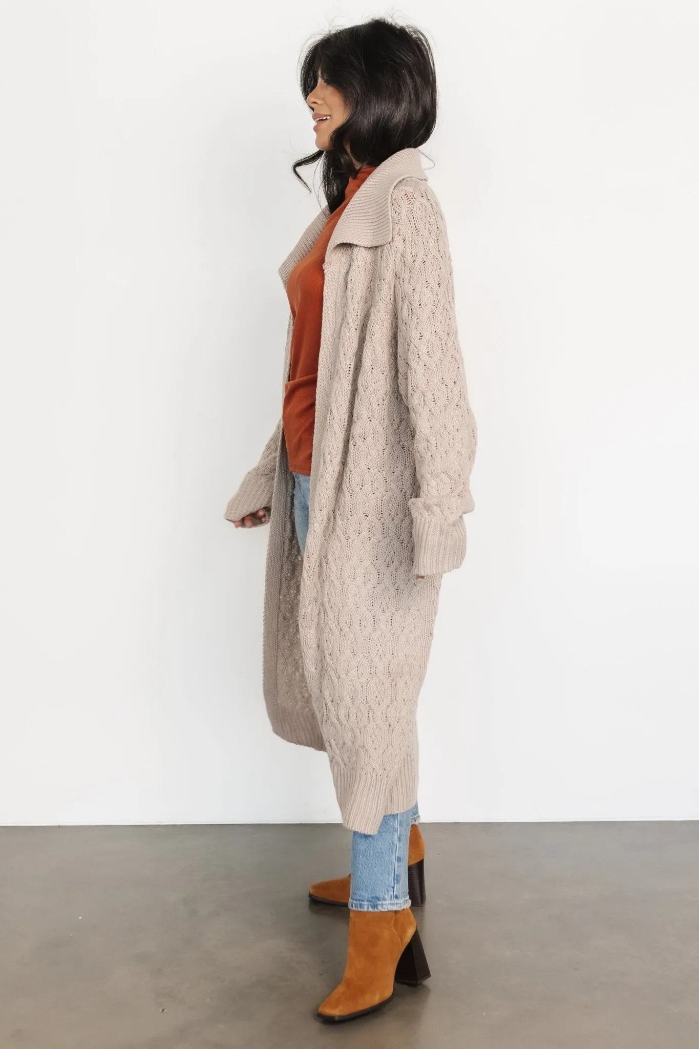 Oakley Long Cardigan | Oatmeal sold by Baltic Born product image thumbnail 2