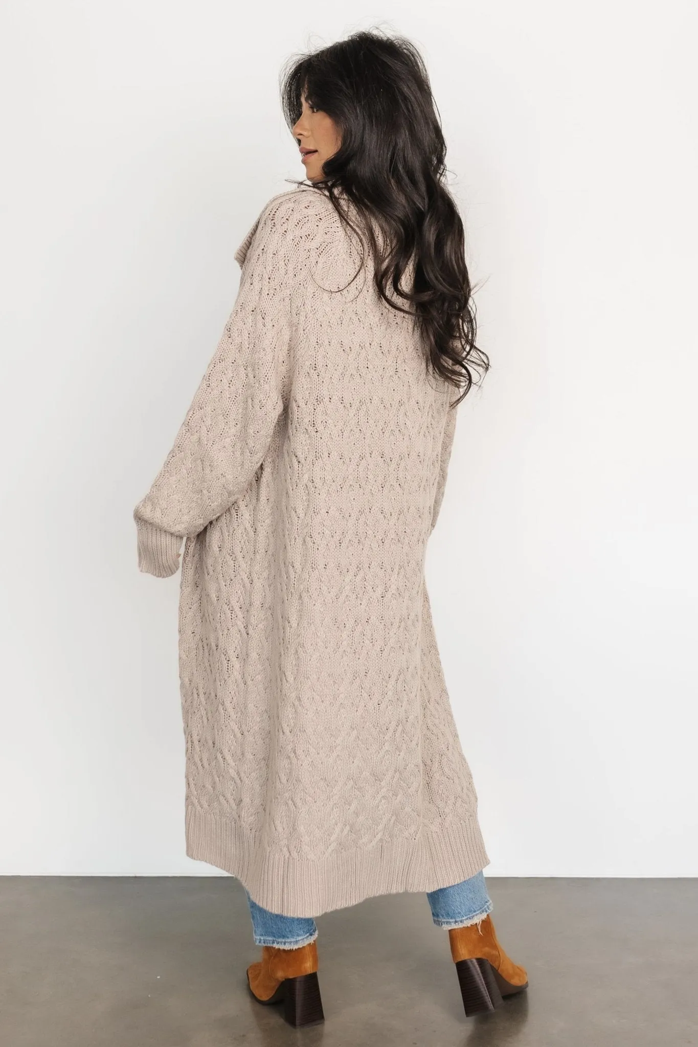 Oakley Long Cardigan | Oatmeal sold by Baltic Born product image thumbnail 4