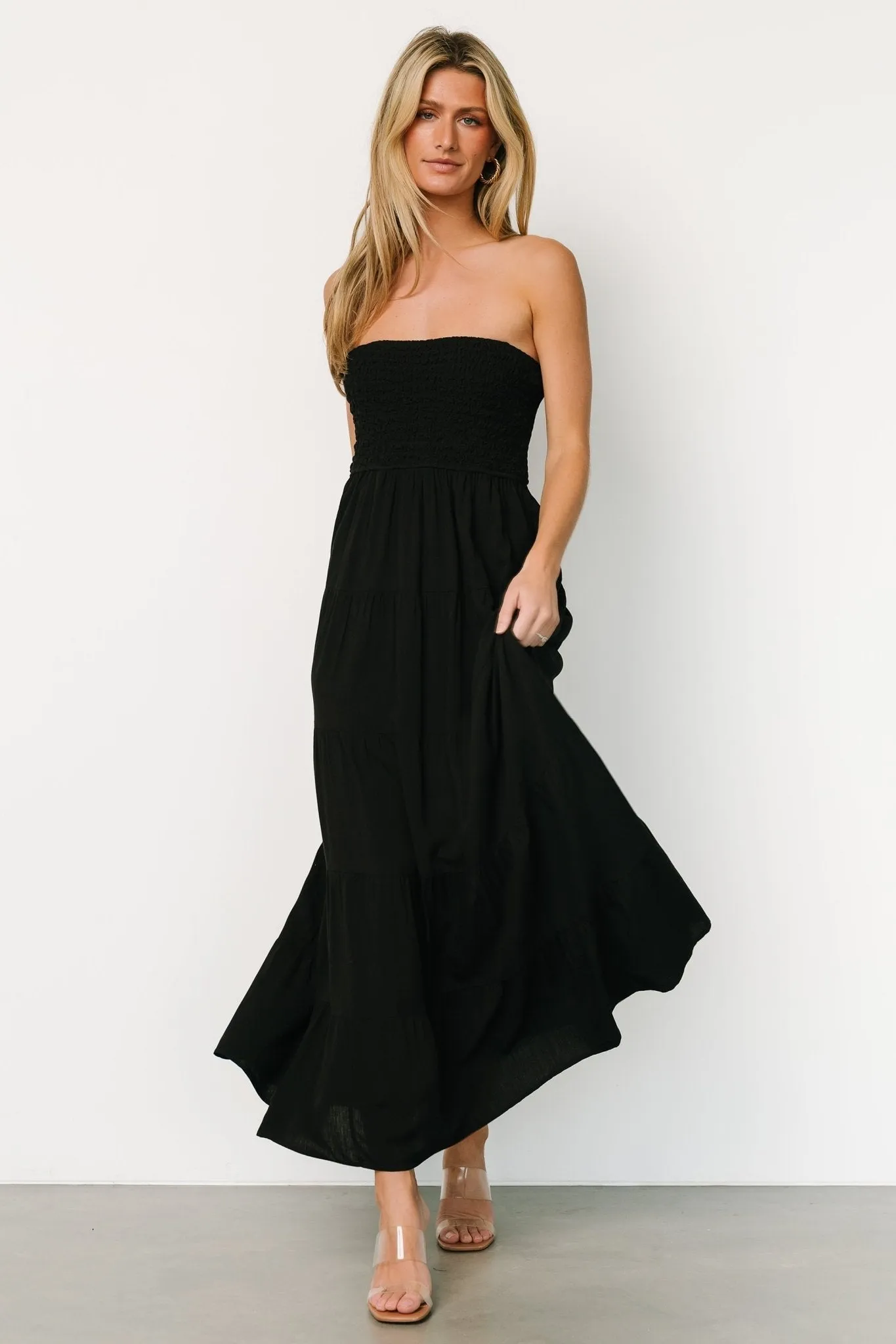 Domenica Strapless Maxi Dress | Black sold by Baltic Born product image thumbnail 5