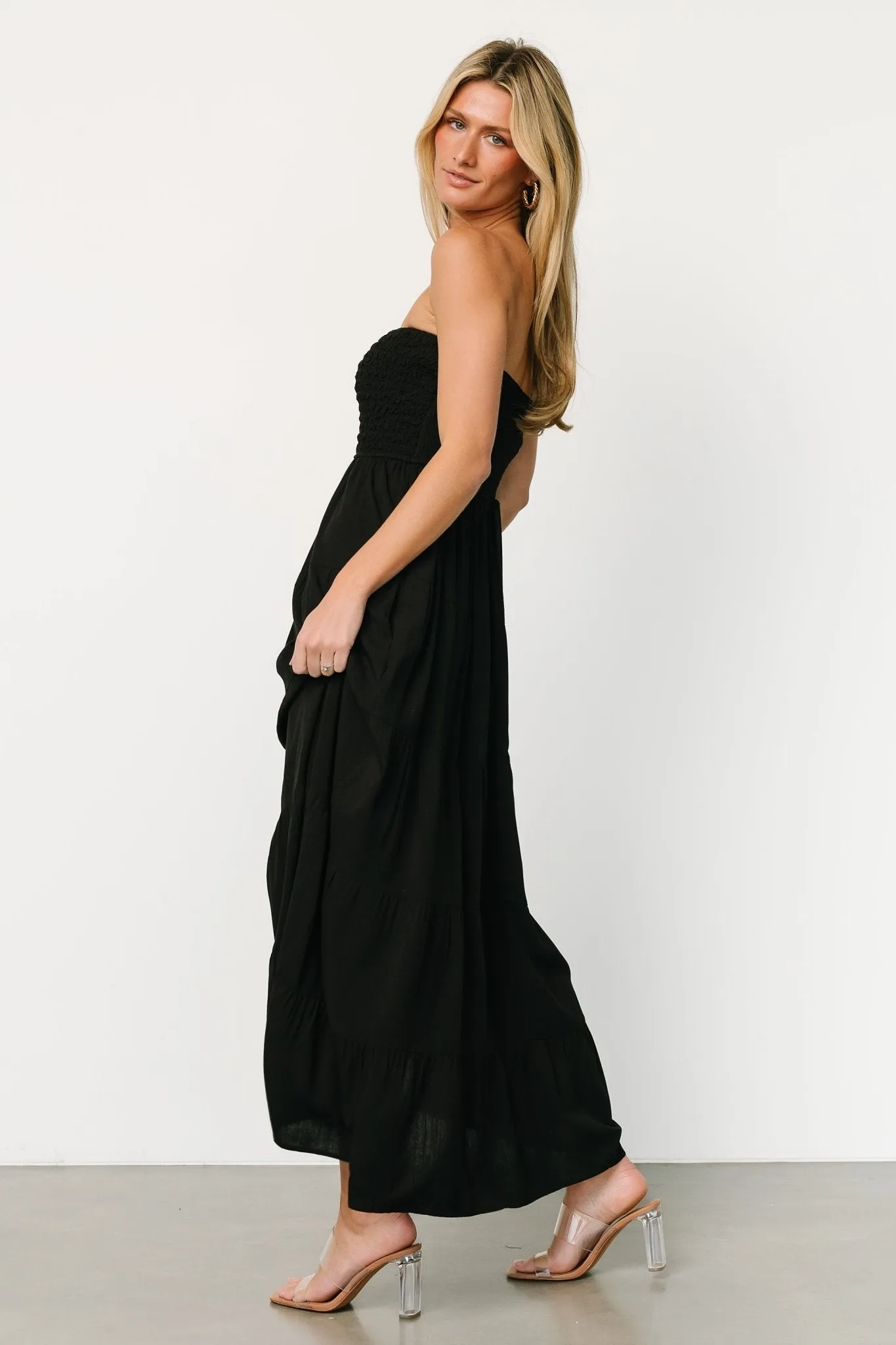 Domenica Strapless Maxi Dress | Black sold by Baltic Born product image thumbnail 3