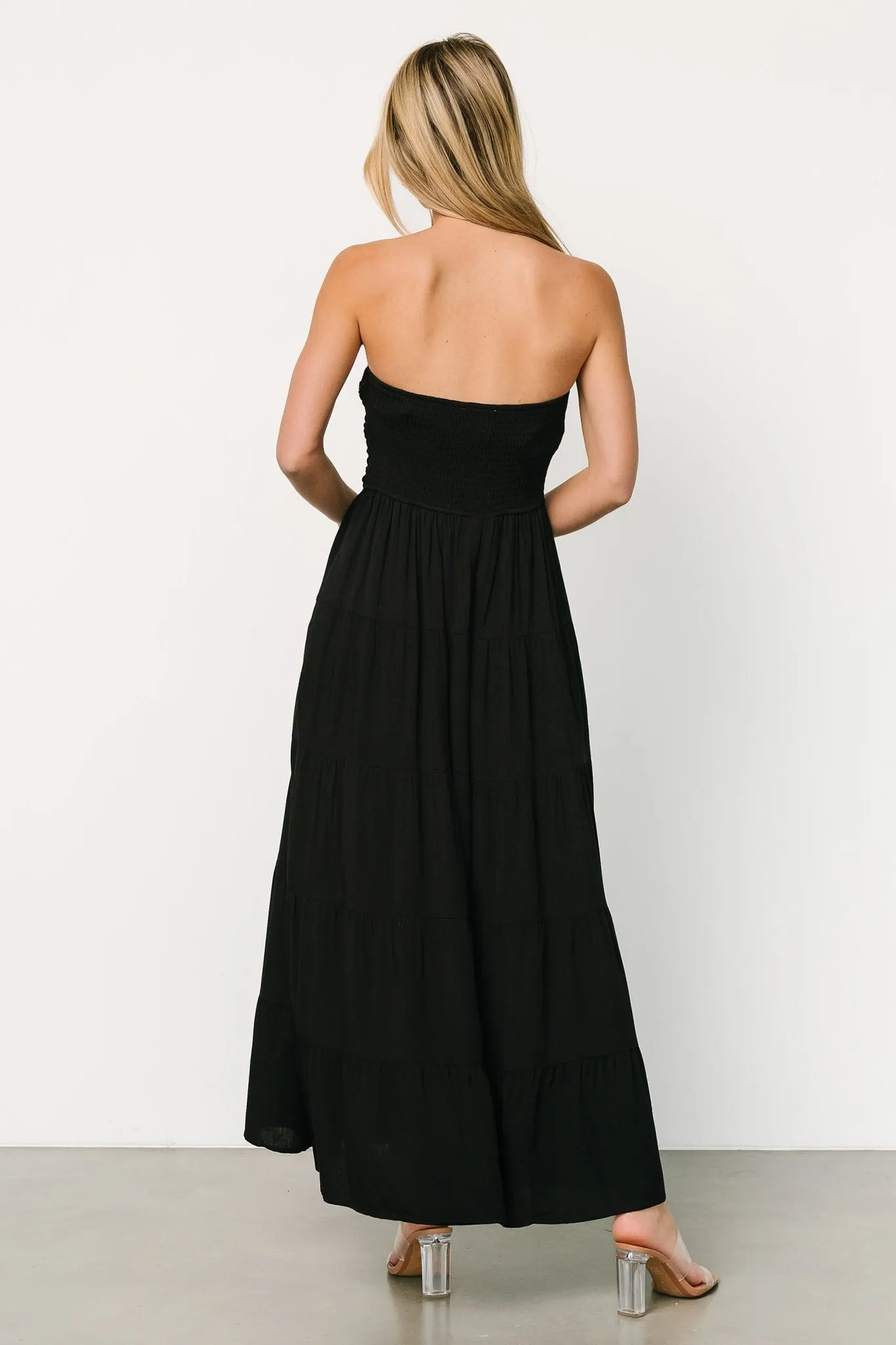 Domenica Strapless Maxi Dress | Black sold by Baltic Born product image thumbnail 4