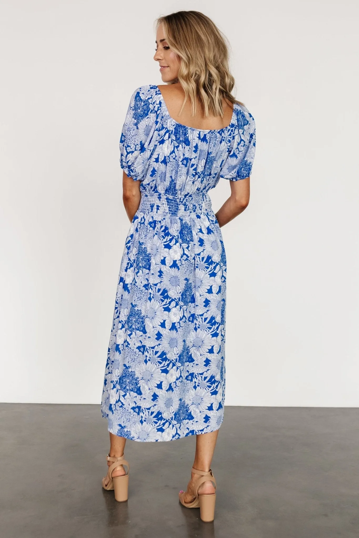 Devi Midi Dress | Blue + White sold by Baltic Born product image thumbnail 5