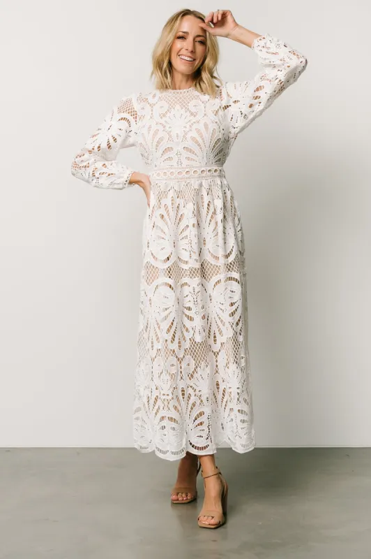 Eldora Lace Midi Dress | Off White sold by Baltic Born