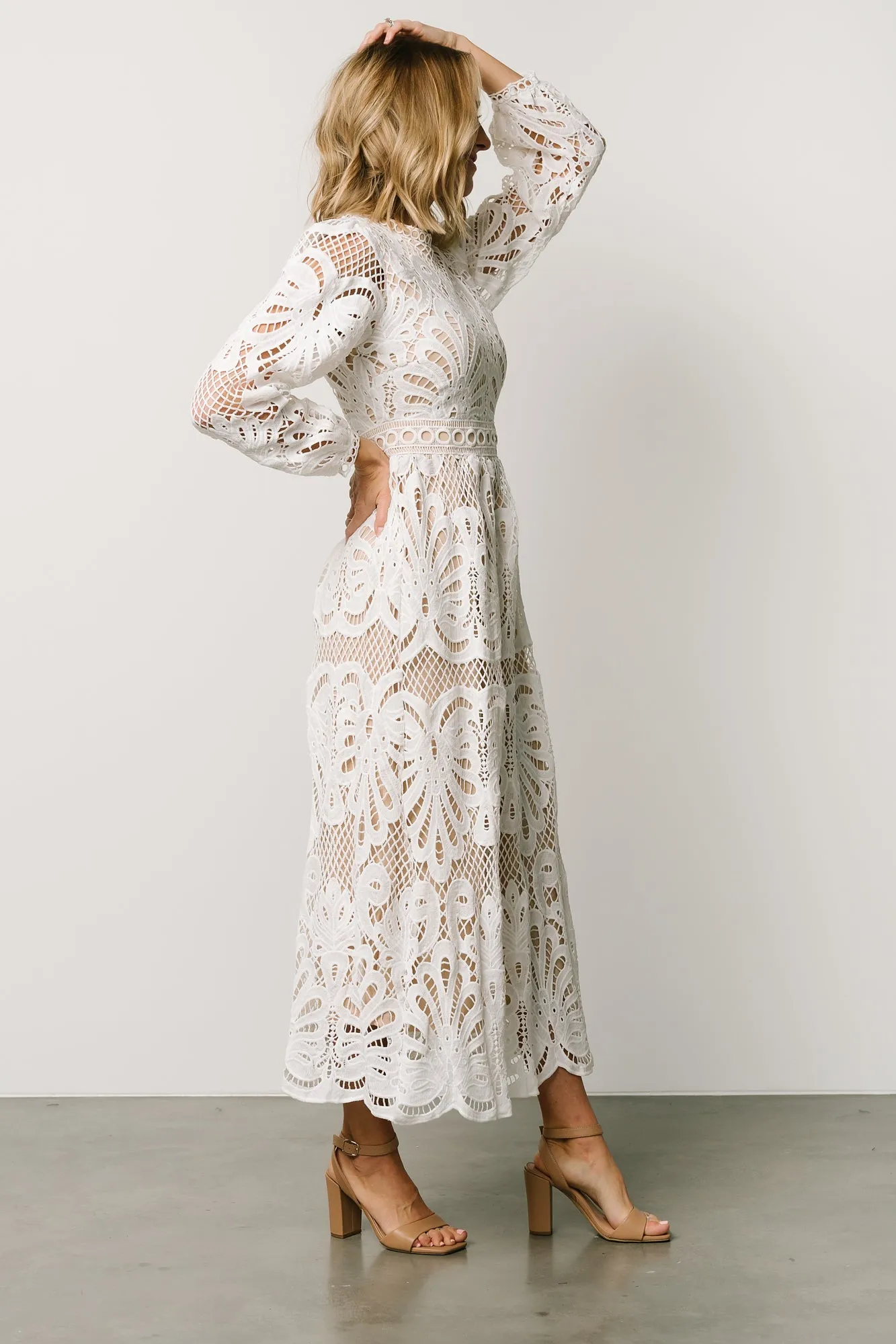 Eldora Lace Midi Dress | Off White sold by Baltic Born product image thumbnail 3