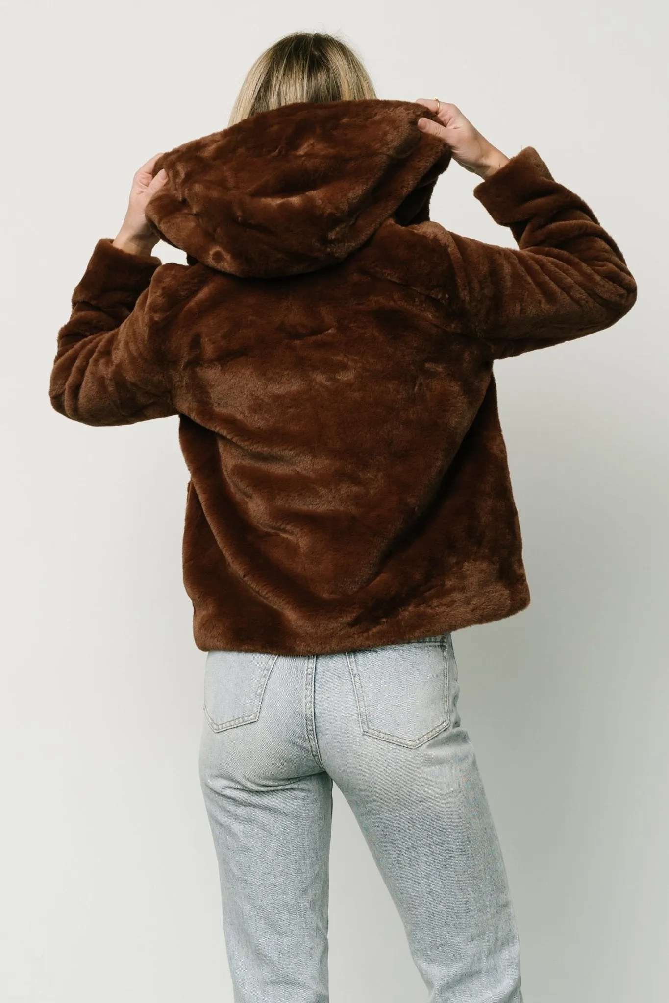 Leeds Faux Fur Jacket | Brown sold by Baltic Born product image thumbnail 3