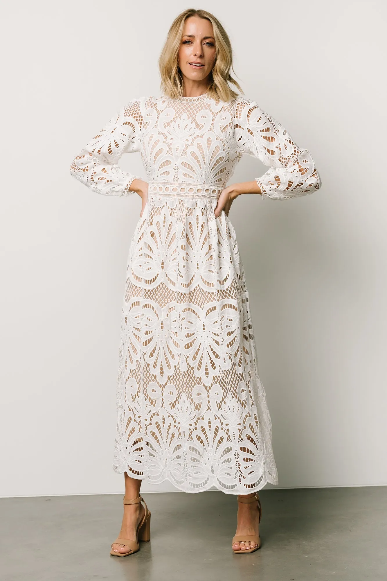 Eldora Lace Midi Dress | Off White sold by Baltic Born product image thumbnail 4