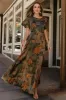 Agnes Satin Maxi Dress | Olive Floral sold by Baltic Born