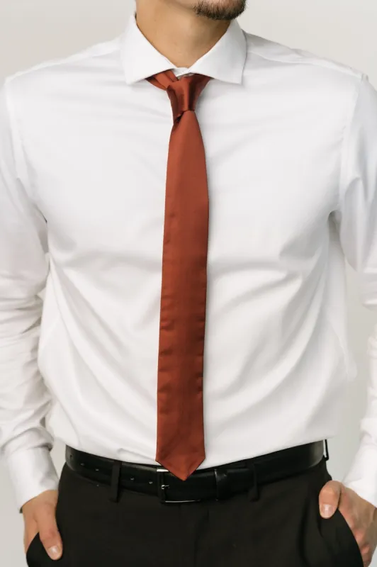 Classic Satin Tie | Cinnamon sold by Baltic Born