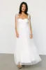 Mavani Swiss Dot Tulle Maxi Dress | White sold by Baltic Born