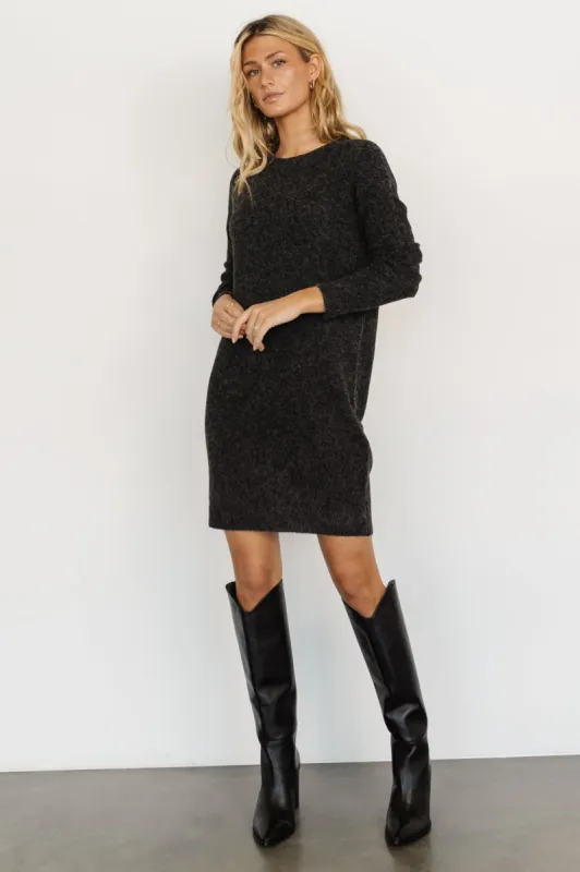 Miller Sweater Dress | Charcoal Black sold by Baltic Born
