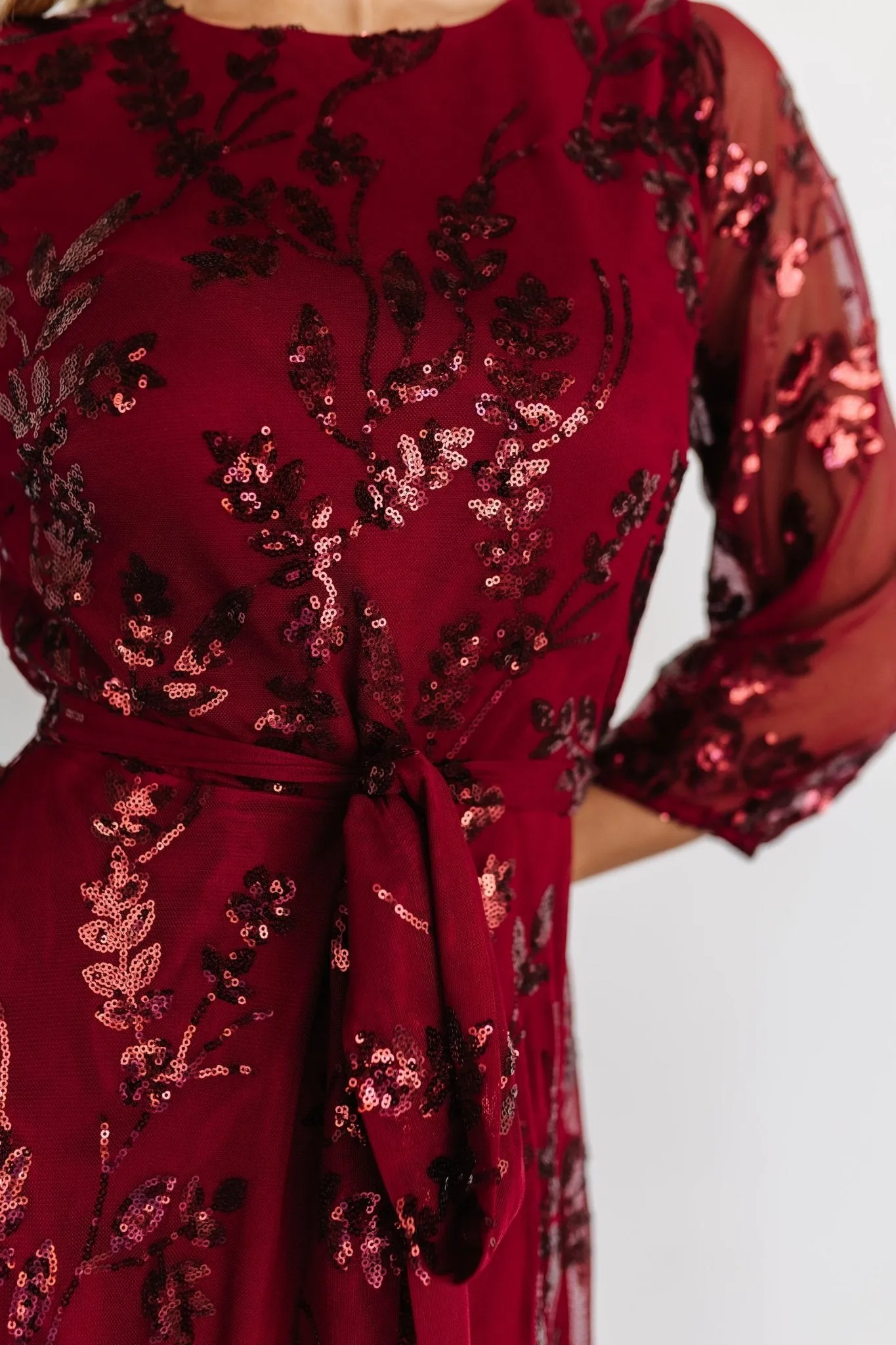 Destiny Sequin Maxi Dress | Wine sold by Baltic Born product image thumbnail 2