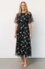 Arabella Embroidered Tulle Maxi Dress | Pink + Navy sold by Baltic Born