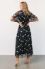 Arabella Embroidered Tulle Maxi Dress | Pink + Navy sold by Baltic Born