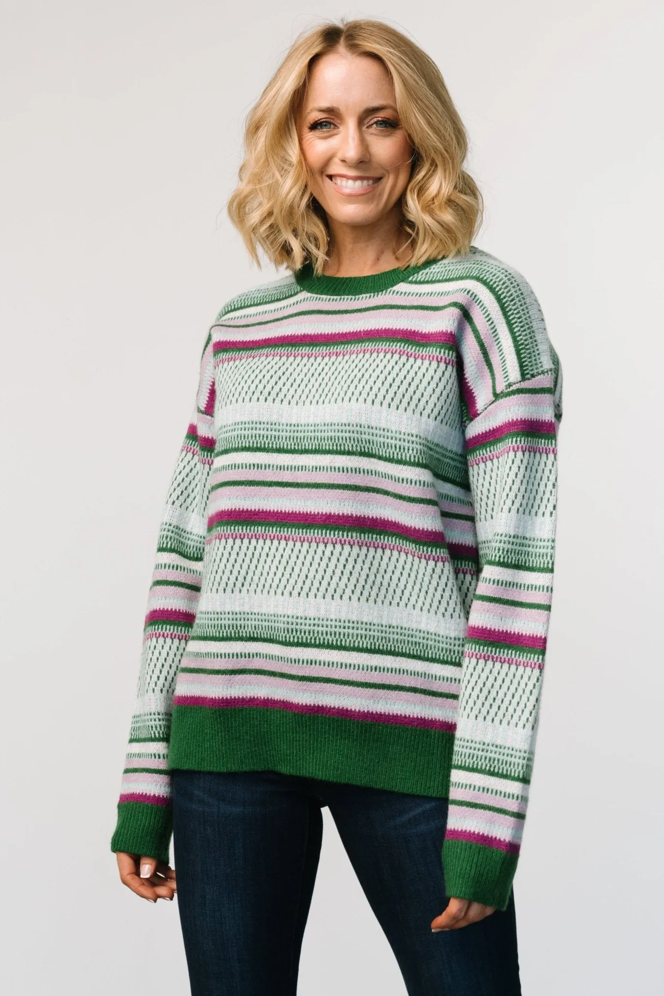 Holmes Sweater | Green Multi sold by Baltic Born
