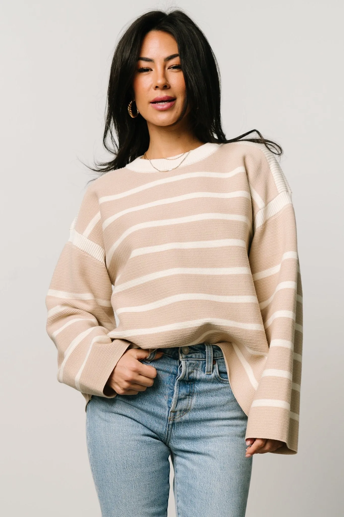 Conway Striped Sweater | Natural sold by Baltic Born product image thumbnail 4