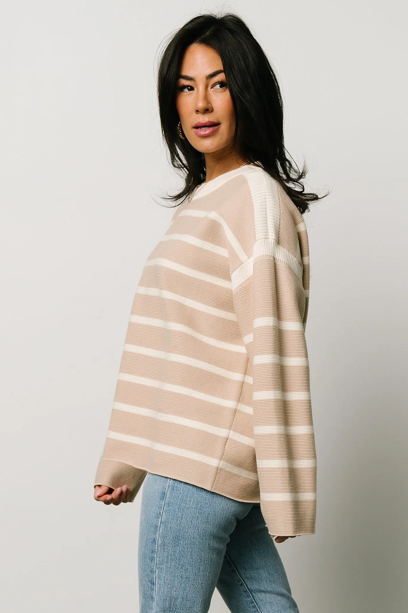 Conway Striped Sweater | Natural sold by Baltic Born product image thumbnail 3