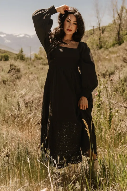 Chandler Eyelet Maxi Dress | Black sold by Baltic Born