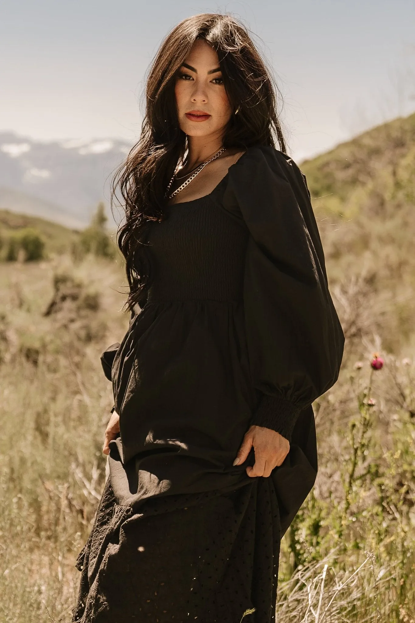 Chandler Eyelet Maxi Dress | Black sold by Baltic Born product image thumbnail 3