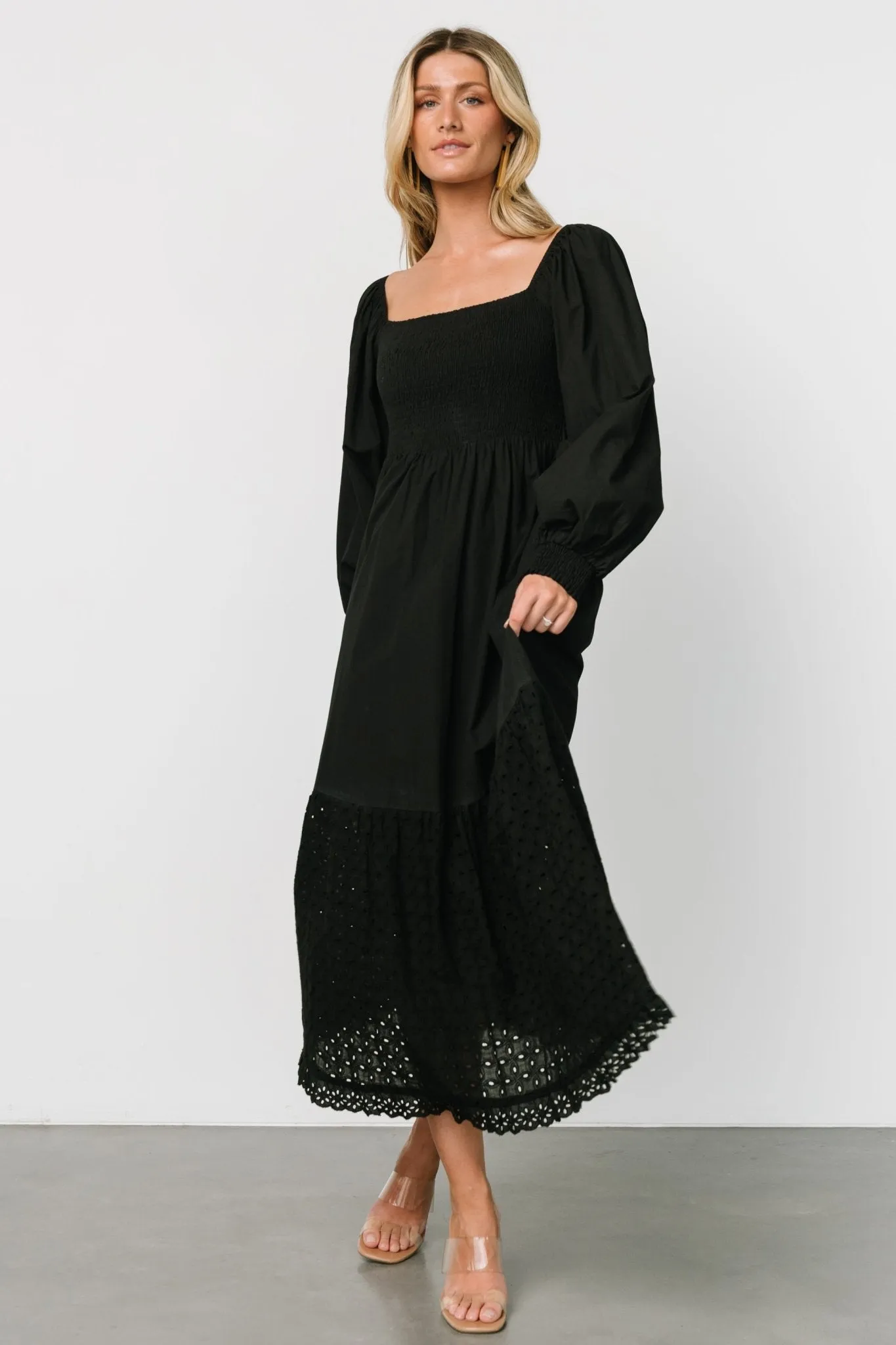 Chandler Eyelet Maxi Dress | Black sold by Baltic Born product image thumbnail 2