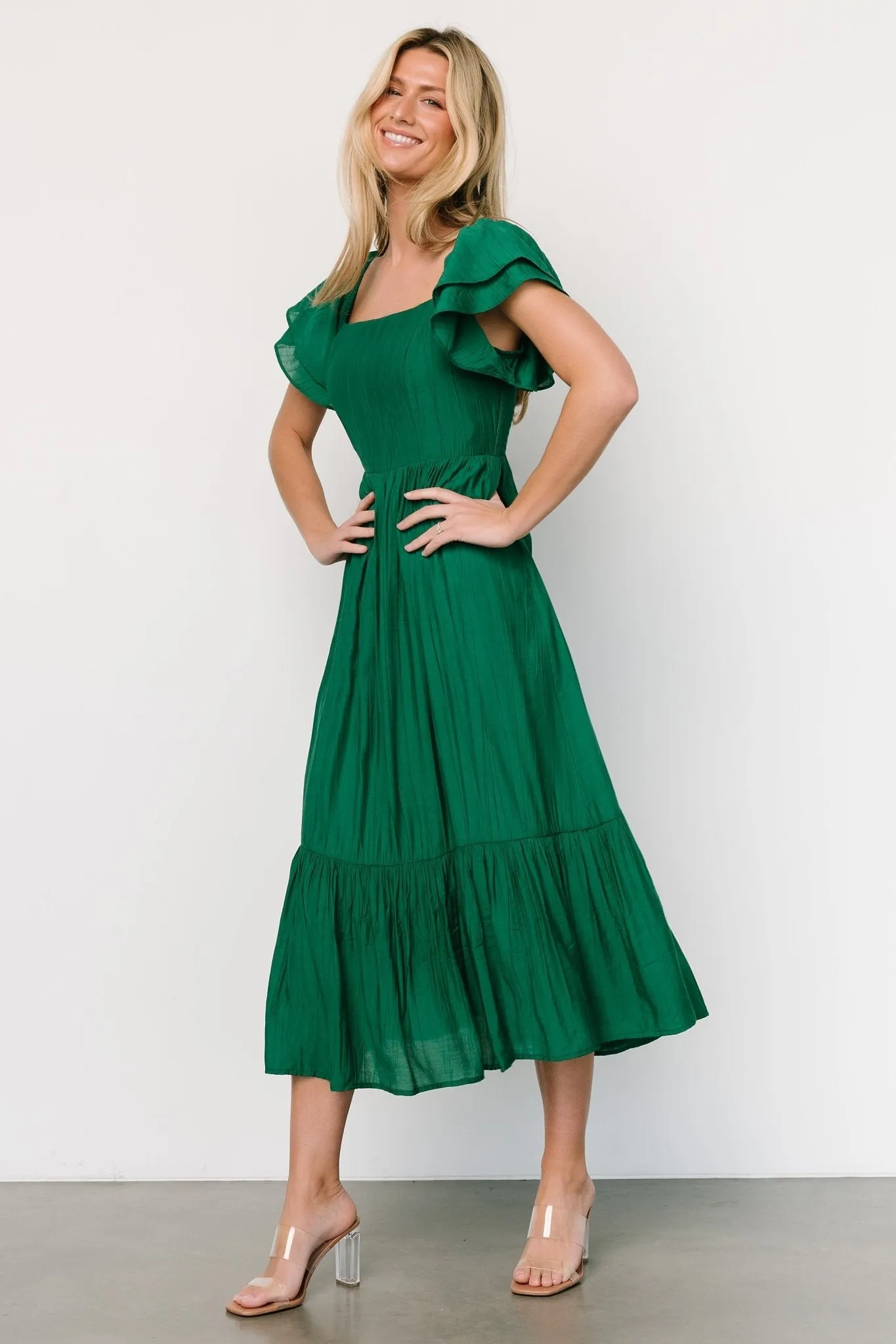 Buttercup Midi Dress | Evergreen sold by Baltic Born product image thumbnail 3