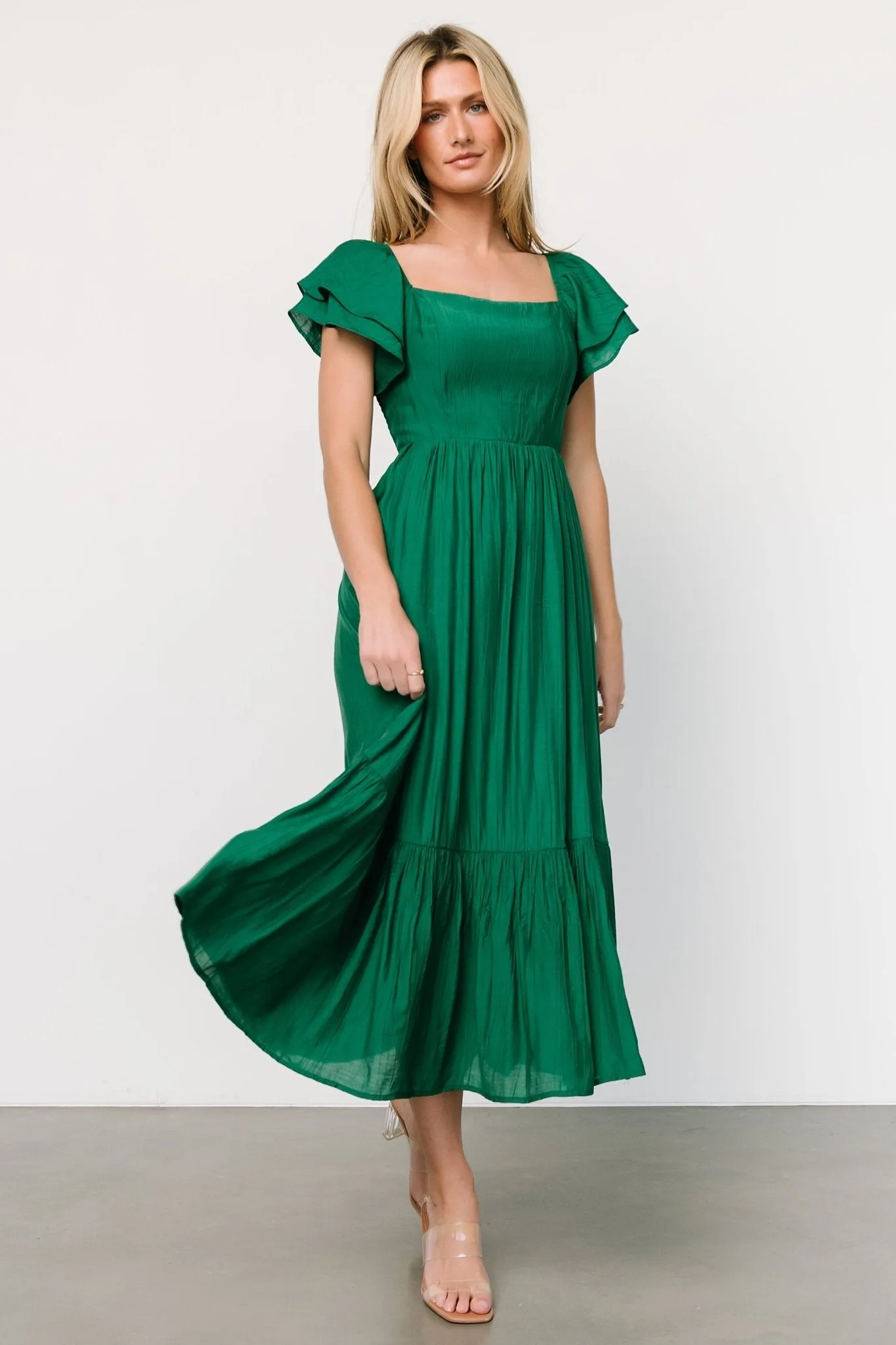 Buttercup Midi Dress | Evergreen sold by Baltic Born