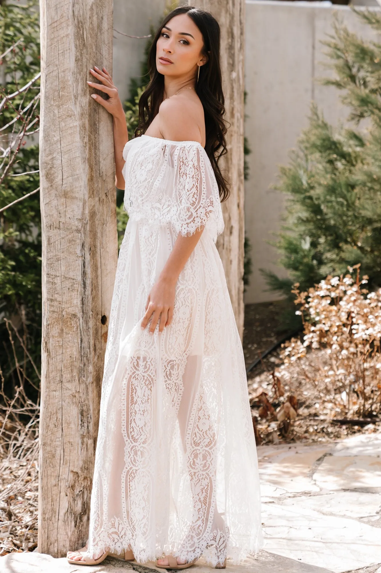 Caroline Lace Maxi Dress | Off White sold by Baltic Born product image thumbnail 2