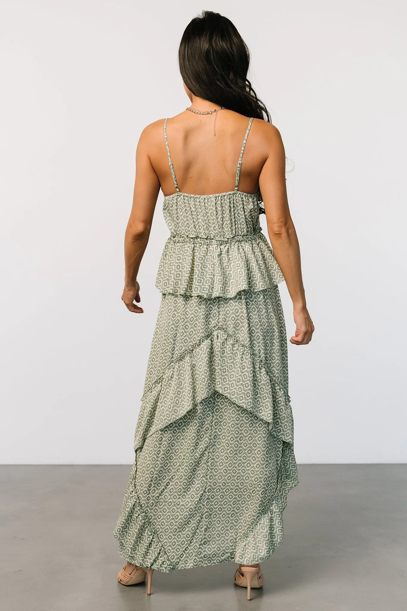 Nara Maxi Dress | Green Print sold by Baltic Born product image thumbnail 4