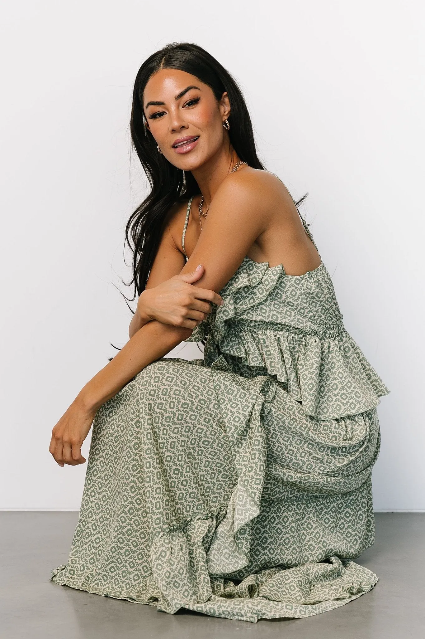 Nara Maxi Dress | Green Print sold by Baltic Born product image thumbnail 2