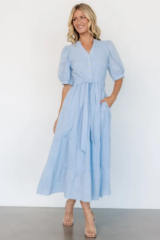 Camille Maxi Dress | Light Blue sold by Baltic Born