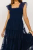 Emma Smocked Tulle Dress | Navy sold by Baltic Born