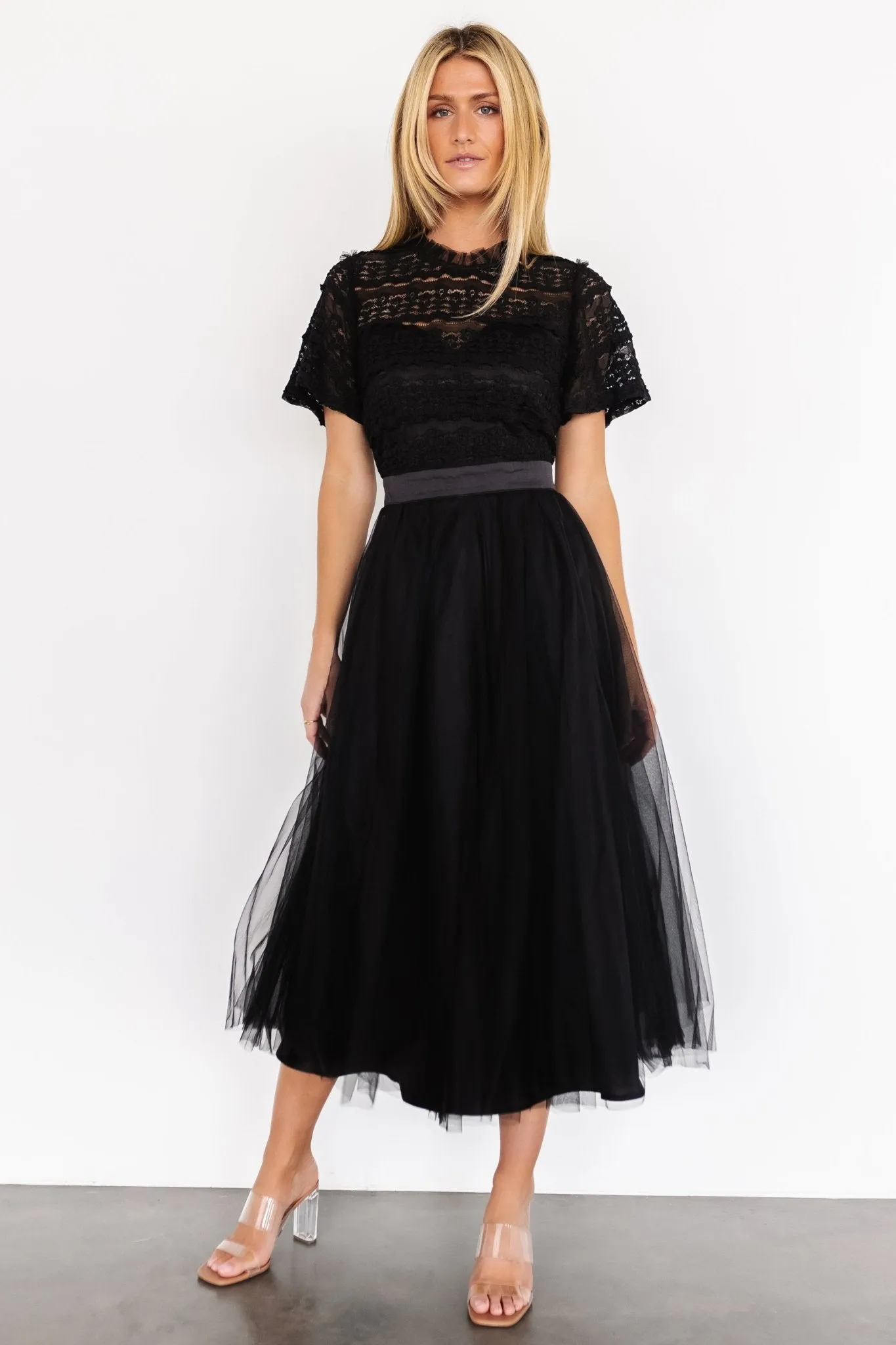 Darcy Tulle Midi Dress | Black sold by Baltic Born product image thumbnail 2