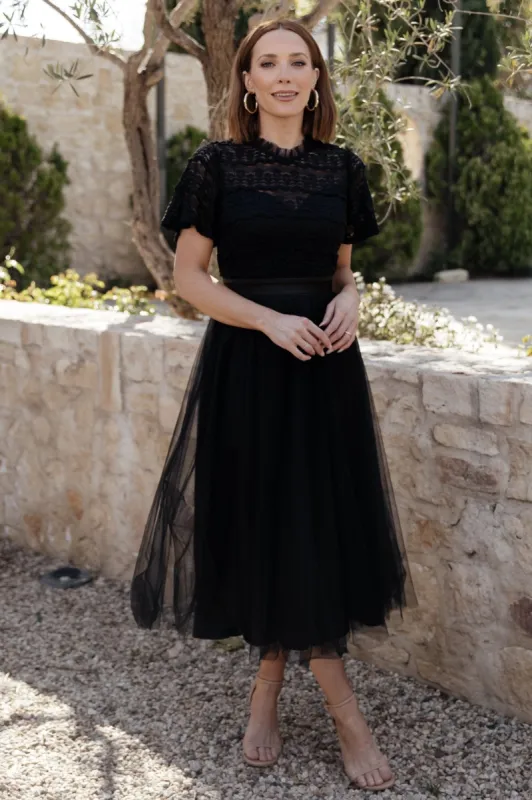Darcy Tulle Midi Dress | Black sold by Baltic Born