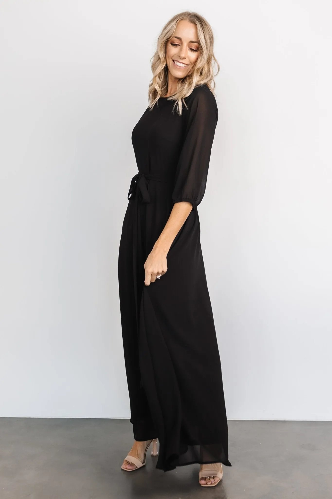 Rebecca Maxi Dress | Black sold by Baltic Born product image thumbnail 3