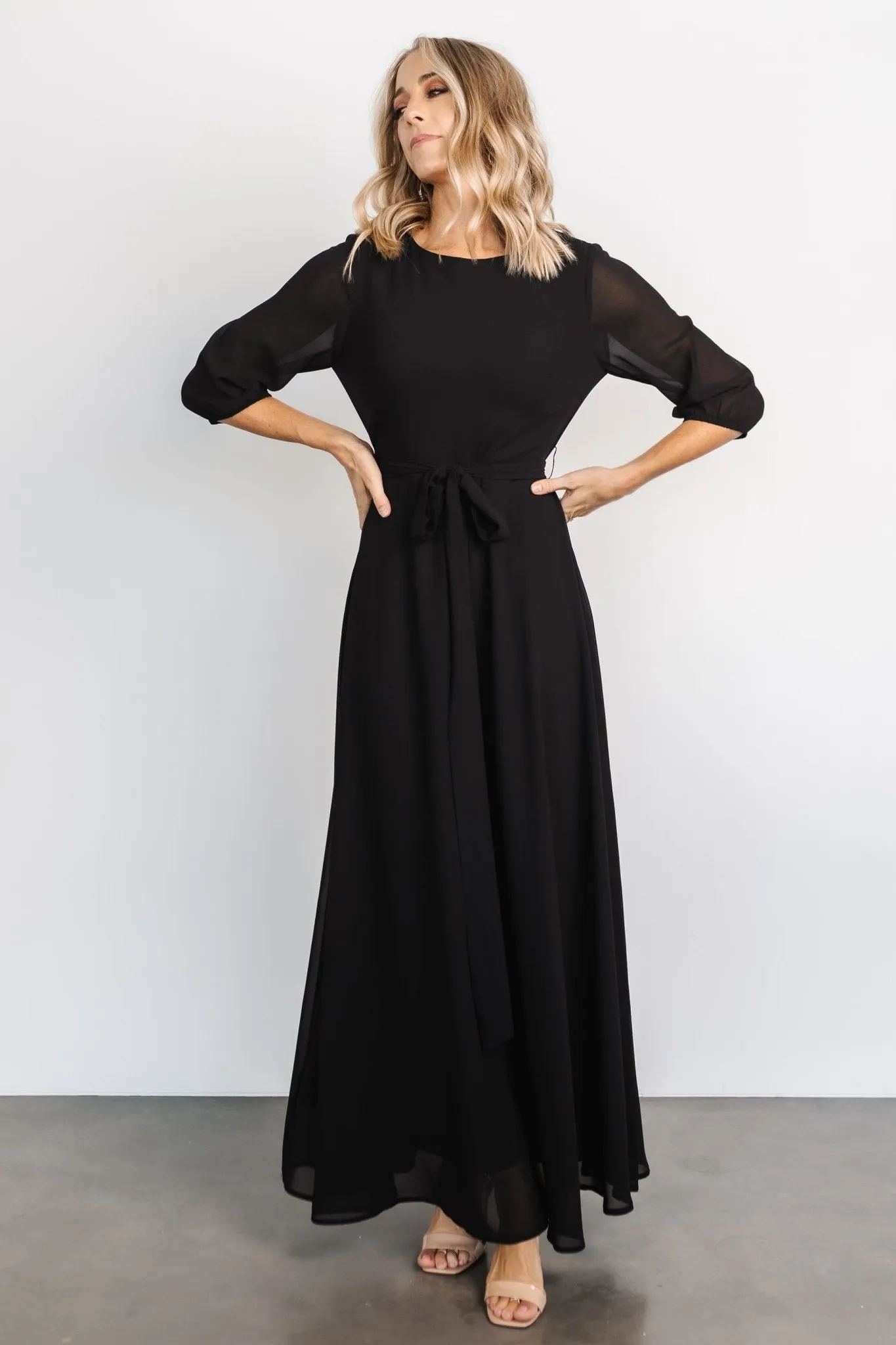 Rebecca Maxi Dress | Black sold by Baltic Born product image thumbnail 4