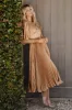 Aubree Pleated Dress | Champagne sold by Baltic Born