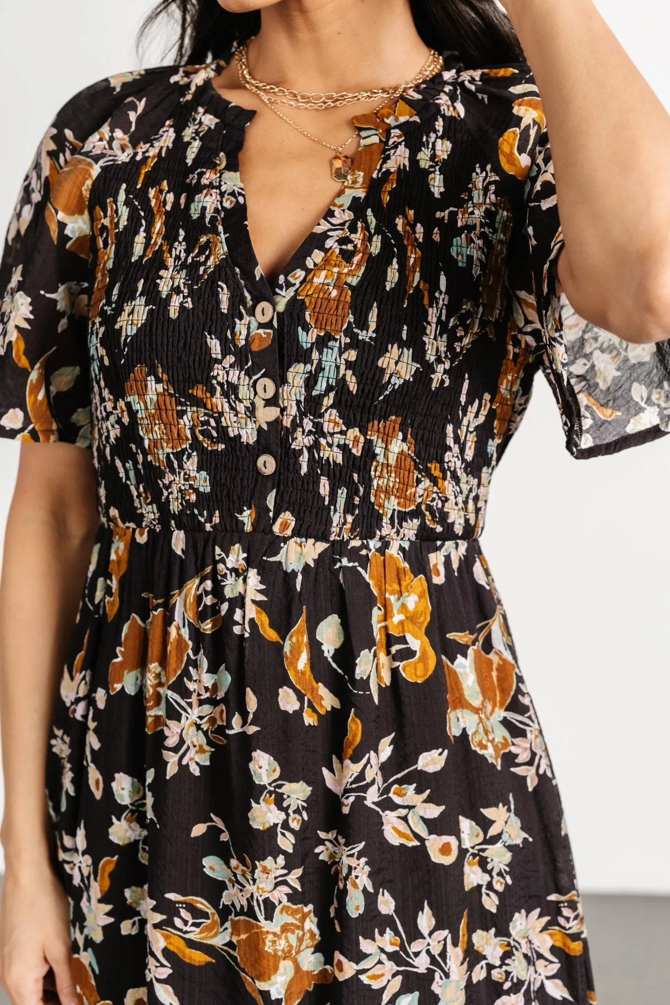 Hathaway Midi Dress | Black Floral sold by Baltic Born product image thumbnail 2