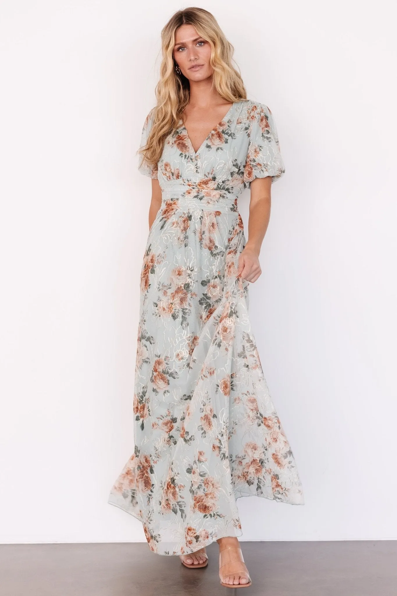 Ardley Maxi Dress | Sage Floral sold by Baltic Born