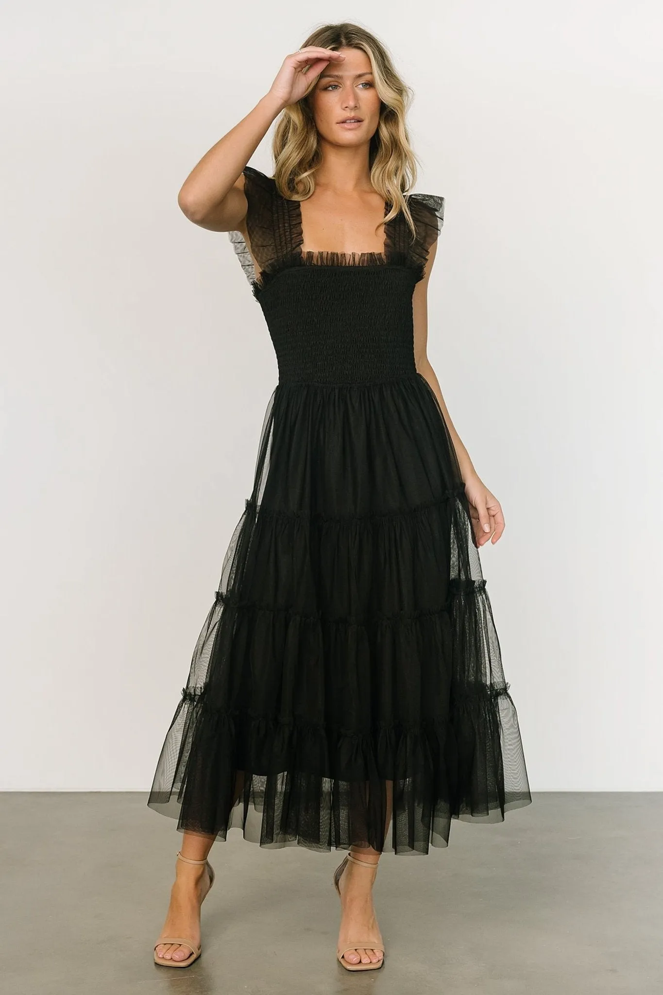 Emma Smocked Tulle Dress | Black sold by Baltic Born product image thumbnail 2