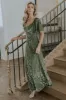 Everley Velvet Maxi Dress | Dark Sage sold by Baltic Born