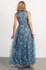 Kamila Tulle Maxi Dress | Blue Multi Floral sold by Baltic Born