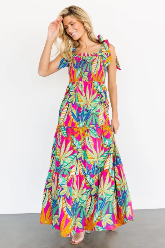 Cabana Maxi Dress | Green + Fuchsia Multi sold by Baltic Born