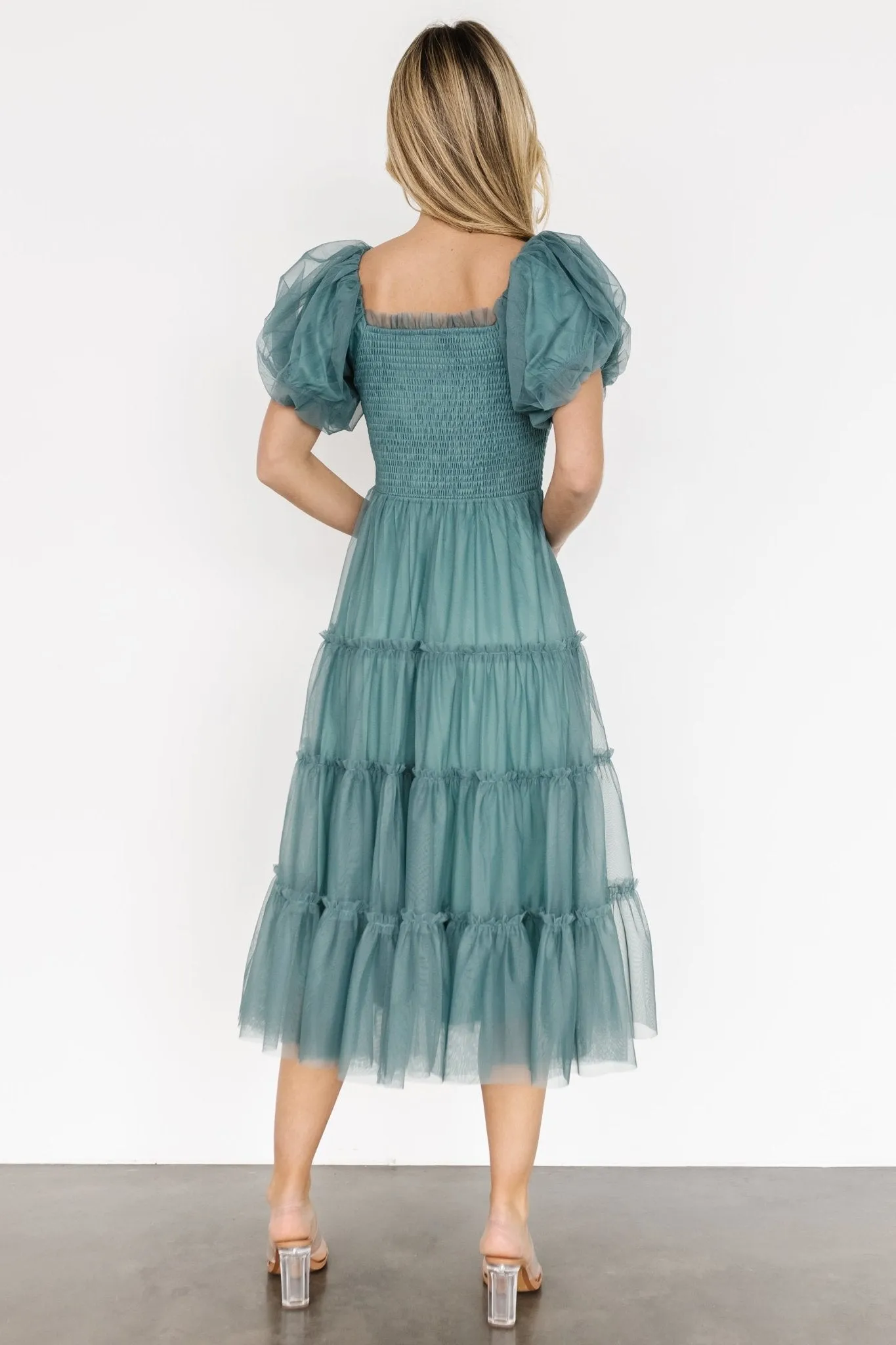 Liv Tulle Midi Dress | Eucalyptus sold by Baltic Born product image thumbnail 5